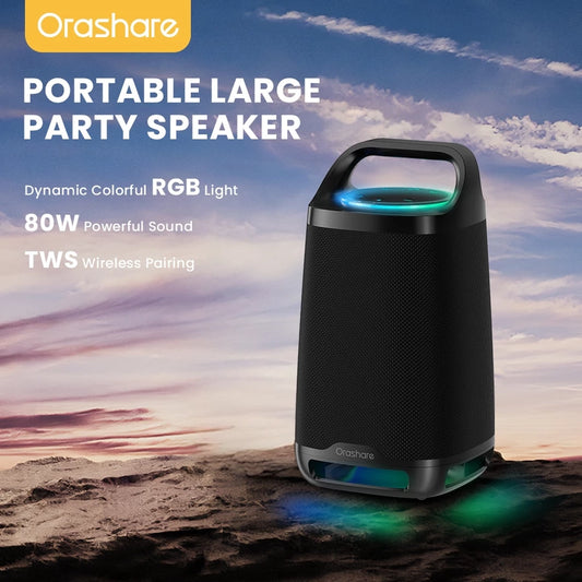 Orashare BS21 PartyBox Portable Party Speaker With RGB 80W